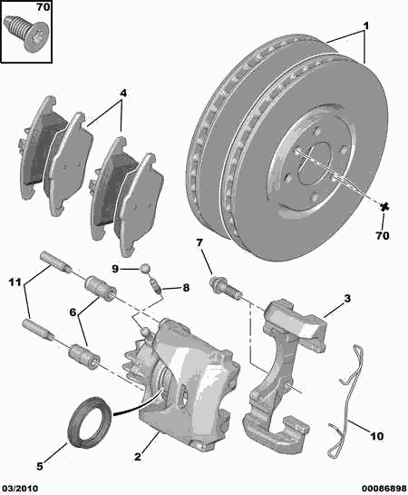 PSA 4254 77 - Kit pastiglie freno, Freno a disco www.autoricambi360.it