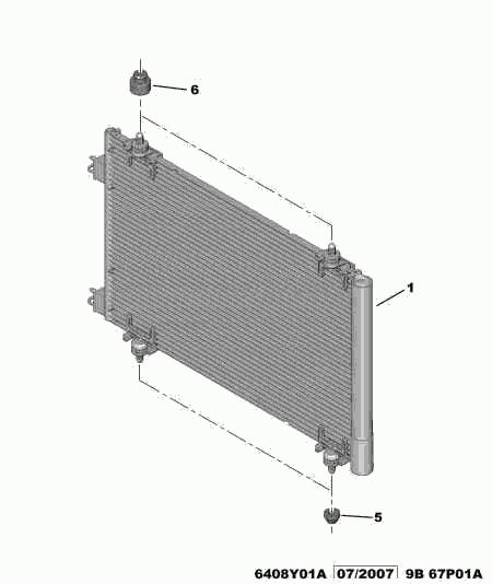 PSA 6455.GH - Condensatore, Climatizzatore www.autoricambi360.it