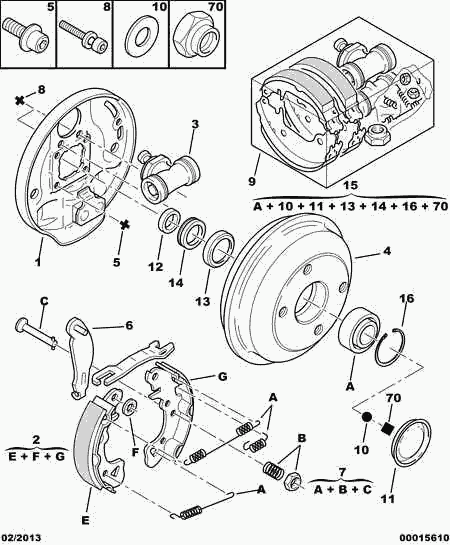 PSA 4241 L3 - Kit ganasce freno www.autoricambi360.it