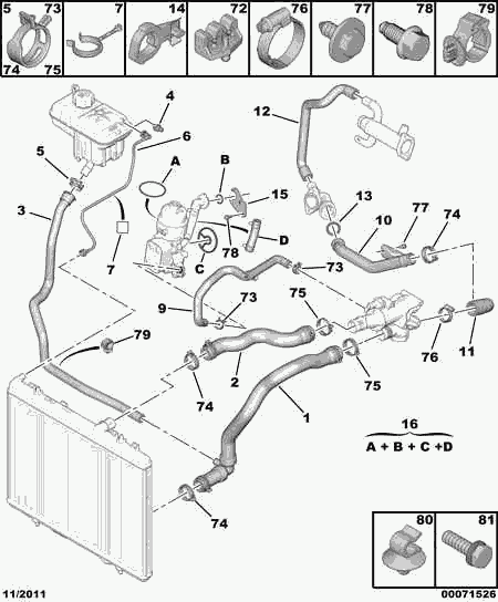 PSA 1323 34 - Flessibile radiatore www.autoricambi360.it