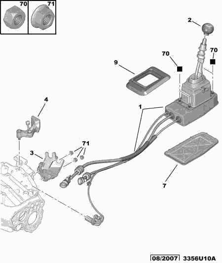 PSA 2449.A2 - Kit riparazione, Leva cambio www.autoricambi360.it