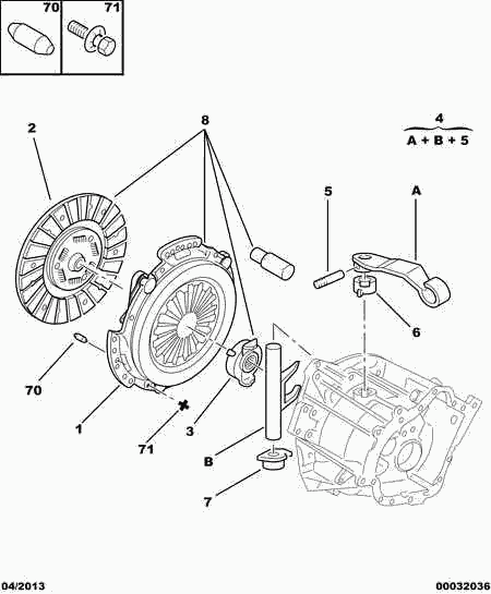 PSA 2175 20 - Boccola, Asta selezione / innesto www.autoricambi360.it