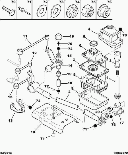 PSA 2454 F7 - Kit riparazione, Leva cambio www.autoricambi360.it