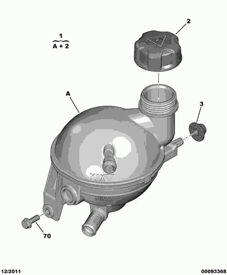 PSA 1323 FA - Serbatoio compensazione, Refrigerante www.autoricambi360.it