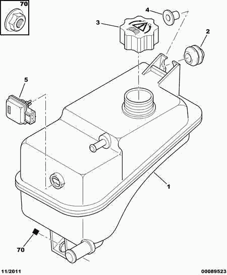 PSA 1323.23 - Serbatoio compensazione, Refrigerante www.autoricambi360.it