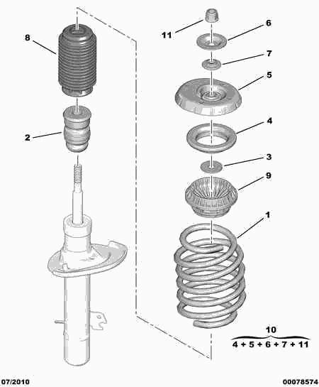 PSA 5031 F2 - Supporto ammortizzatore a molla www.autoricambi360.it