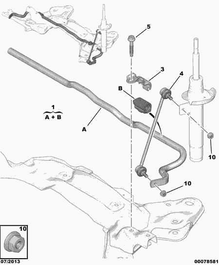 PSA 5087.71 - Asta / Puntone, Stabilizzatore www.autoricambi360.it