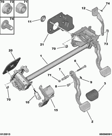 PSA 4534.63 - Interruttore luce freno www.autoricambi360.it