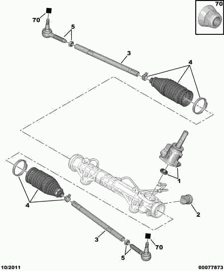 PSA 3812 E0 - Giunto assiale, Asta trasversale www.autoricambi360.it