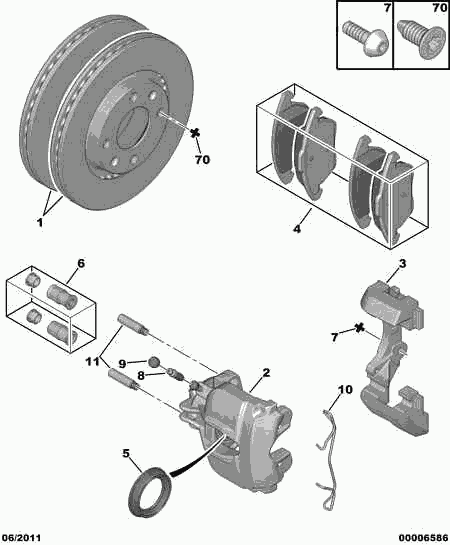 PSA 4253 44 - Kit pastiglie freno, Freno a disco www.autoricambi360.it