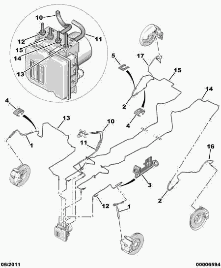 PSA 4806 A0 - Flessibile del freno www.autoricambi360.it