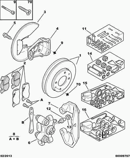 PSA 4252 57 - Kit pastiglie freno, Freno a disco www.autoricambi360.it