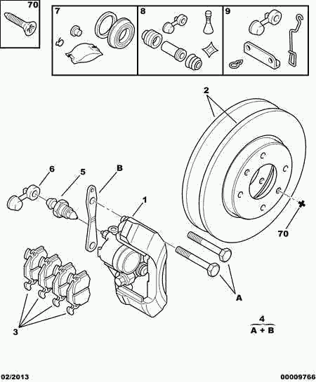 PSA 4252 72 - Kit pastiglie freno, Freno a disco www.autoricambi360.it