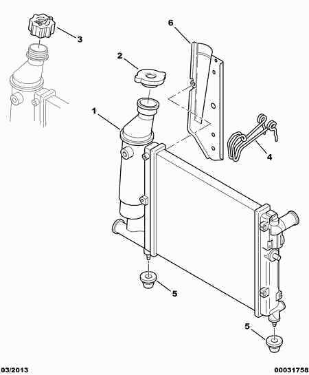 PSA 1301 SX - Radiatore, Raffreddamento motore www.autoricambi360.it