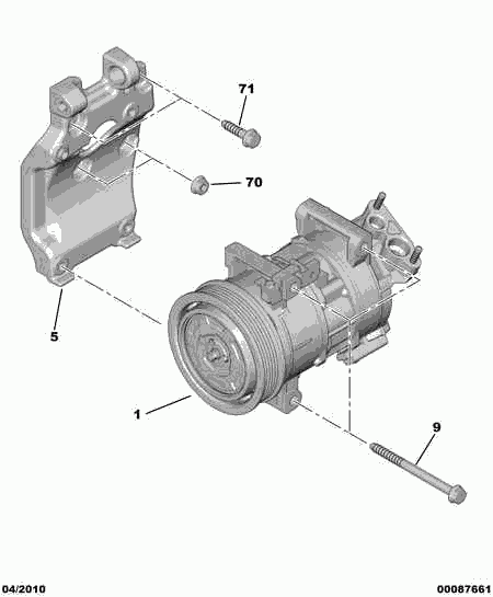 PSA 96 764 439 80 - Compressore, Climatizzatore www.autoricambi360.it