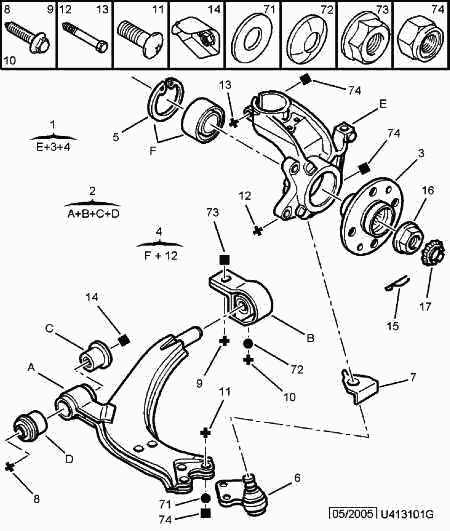 PSA 3640.51 - Giunto di supporto / guida www.autoricambi360.it