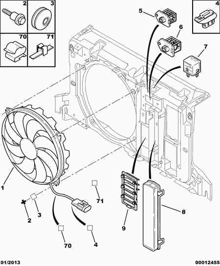 PSA 1253 Q8 - Ventola, Raffreddamento motore www.autoricambi360.it