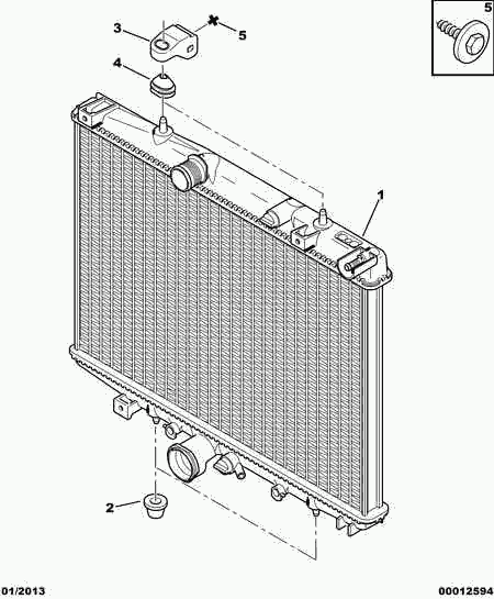 PSA 1330.63 - Radiatore, Raffreddamento motore www.autoricambi360.it