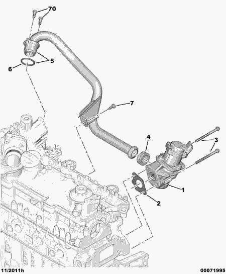 PSA 1618 N8 - Guarnizione valvola EGR (ricircolo gas scarico) www.autoricambi360.it