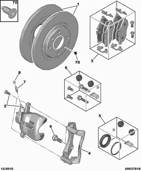 PSA 4253 84 - Kit pastiglie freno, Freno a disco www.autoricambi360.it
