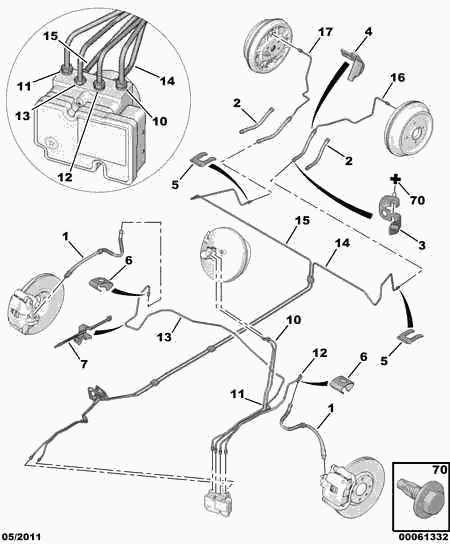PSA 4806 A1 - Flessibile del freno www.autoricambi360.it