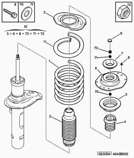 PSA 5038 62 - Supporto ammortizzatore a molla www.autoricambi360.it