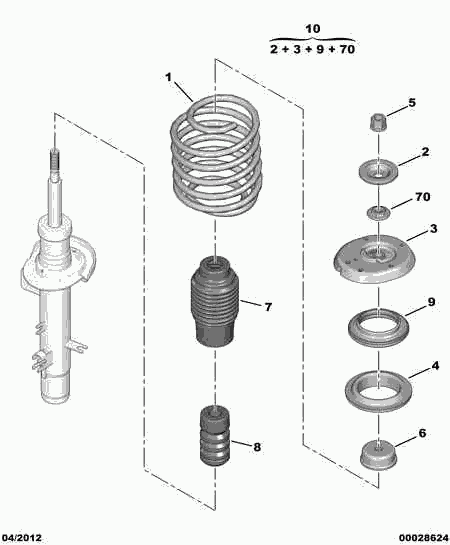 PSA 5031 80 - Supporto ammortizzatore a molla www.autoricambi360.it
