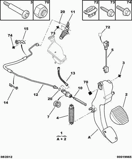 PSA 2182 42 - Cilindro secondario, Frizione www.autoricambi360.it