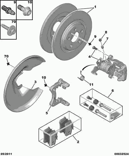 PSA 4252 33 - Kit pastiglie freno, Freno a disco www.autoricambi360.it