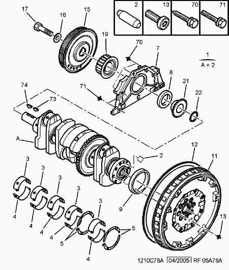 PSA 0515 S4 - Puleggia cinghia, Albero a gomiti www.autoricambi360.it