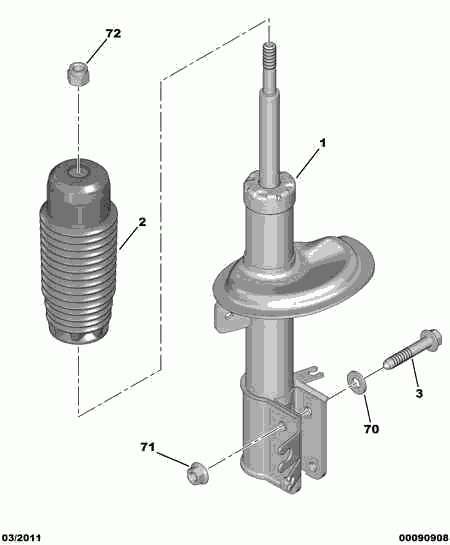 PSA 5208 32 - Ammortizzatore www.autoricambi360.it