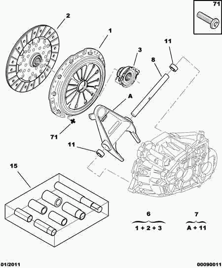 PSA 2117 59 - Forcella disinnesto frizione www.autoricambi360.it