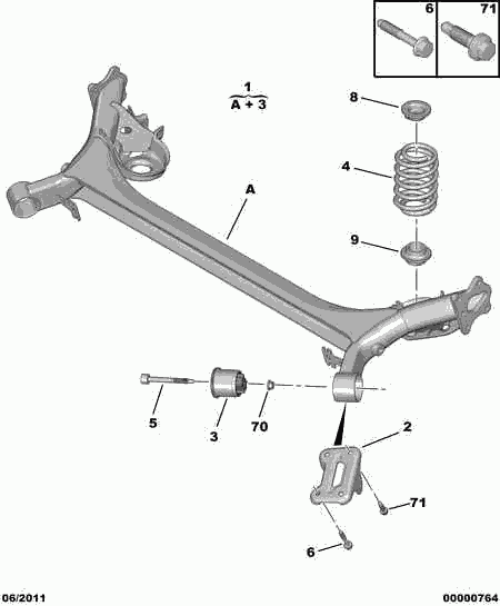 PSA 5131.A4 - Supporto, Braccio oscillante www.autoricambi360.it