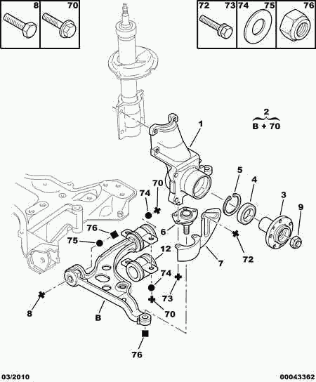 PSA 3326.63 - Kit cuscinetto ruota www.autoricambi360.it