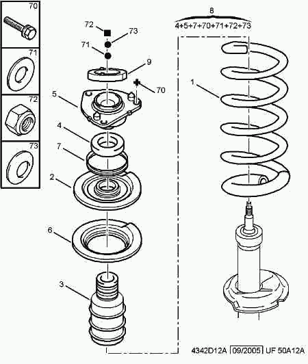 PSA 5031.78 - Supporto ammortizzatore a molla www.autoricambi360.it