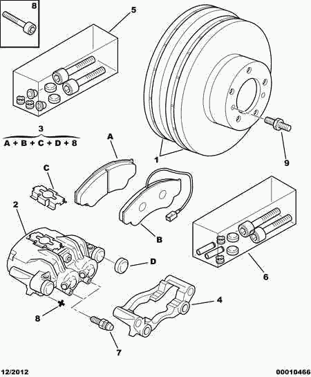 PSA 4252 45 - Kit pastiglie freno, Freno a disco www.autoricambi360.it