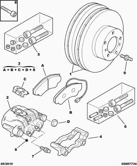 PSA 4254 59 - Kit pastiglie freno, Freno a disco www.autoricambi360.it