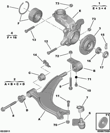 PSA 3640.51 - Giunto di supporto / guida www.autoricambi360.it