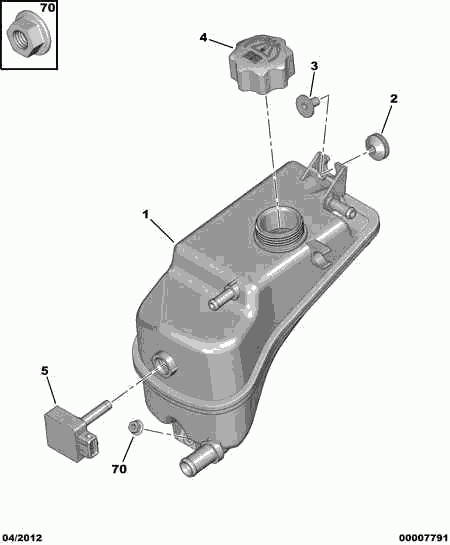 PSA 1323.23 - Serbatoio compensazione, Refrigerante www.autoricambi360.it