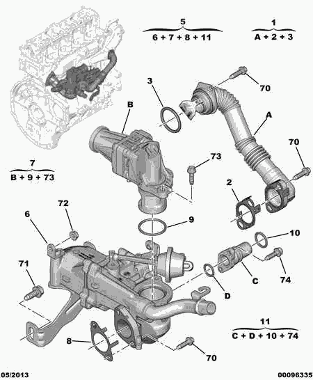 PSA 1618 LN - Valvola ricircolo gas scarico-EGR www.autoricambi360.it