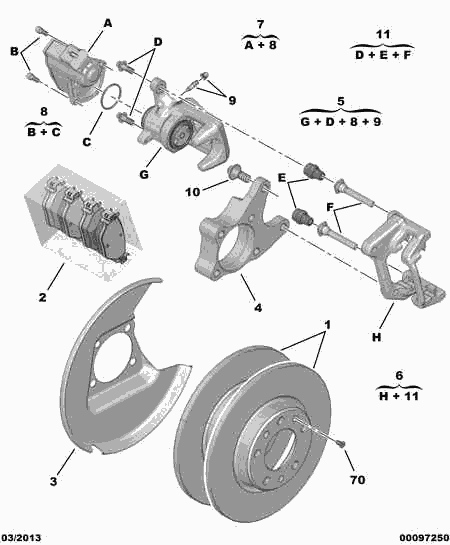 PSA 16 090 006 80 - Kit pastiglie freno, Freno a disco www.autoricambi360.it