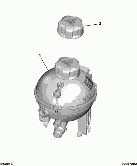 PSA 96 781 260 80 - Serbatoio compensazione, Refrigerante www.autoricambi360.it