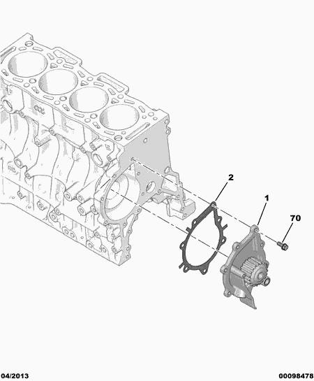 FCA 16 102 780 80 - Pompa acqua www.autoricambi360.it