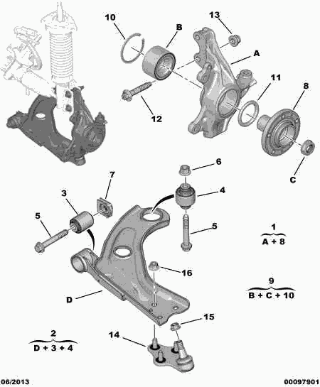 PSA 16 101 376 80 - Kit cuscinetto ruota www.autoricambi360.it