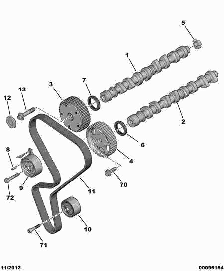 PSA 0829 C8 - Rullo tenditore, Cinghia dentata www.autoricambi360.it