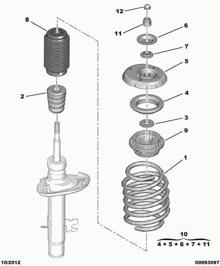 PSA 5033-75 - Supporto ammortizzatore a molla www.autoricambi360.it