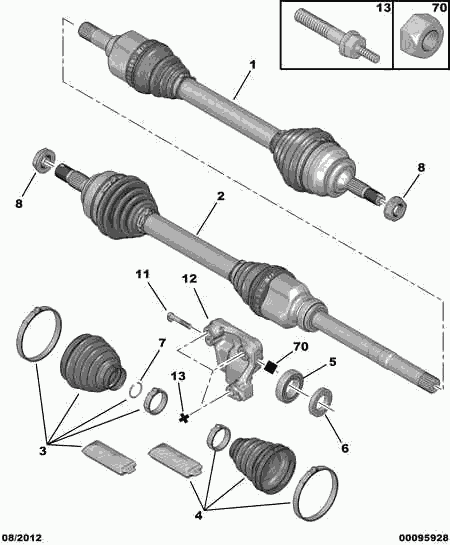 PSA 3297 24 - Dado dell'asse, Semiasse www.autoricambi360.it