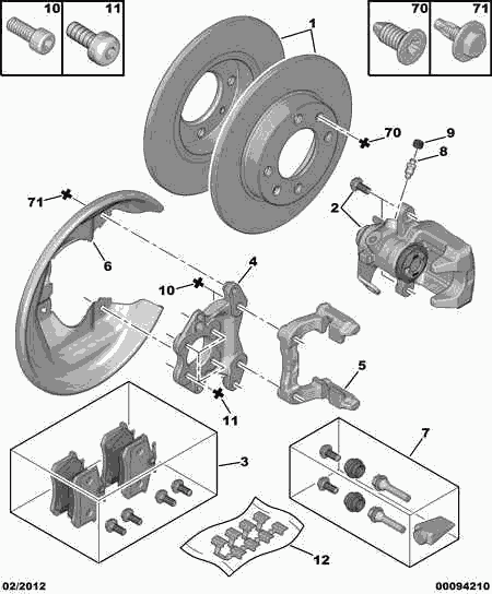 PSA 4254 67 - Kit pastiglie freno, Freno a disco www.autoricambi360.it