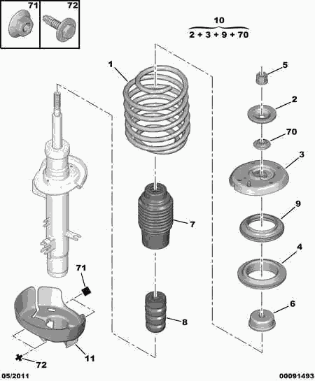 PSA 5031 80 - Supporto ammortizzatore a molla www.autoricambi360.it
