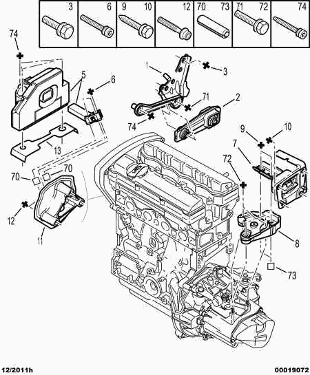 PSA 1813 92 - Sospensione, Motore www.autoricambi360.it